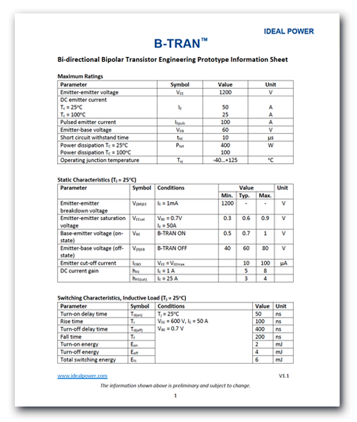 BTran Information Sheet